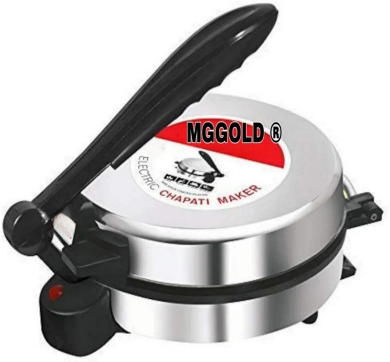 MG GOLD ®Chapati/Roti Stainless steel body 1000 Watts Duty Non Stick Model QN3 Roti and Khakra Maker