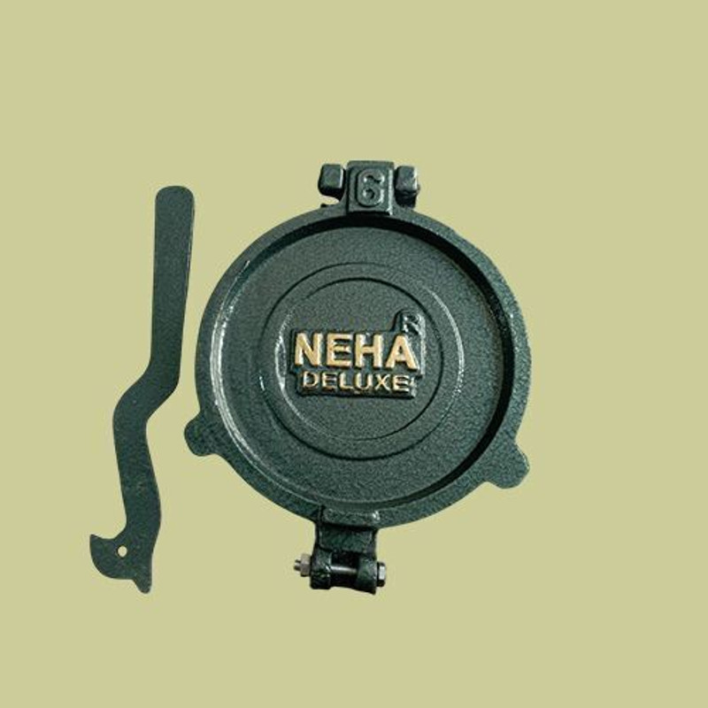 Neha Deluxe Hand Press Poori Maker with Stainless Steel Plates Roti and Khakra Maker