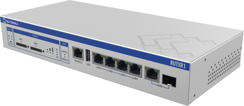 Teltonika RUTX-R1 ENTERPRISE RACK-MOUNTABLE SFP/LTE ROUTER 4G Router 0 GHz 300 Mbps Wifi Speed NA Ethernet (Cable Broadband)(Grey)