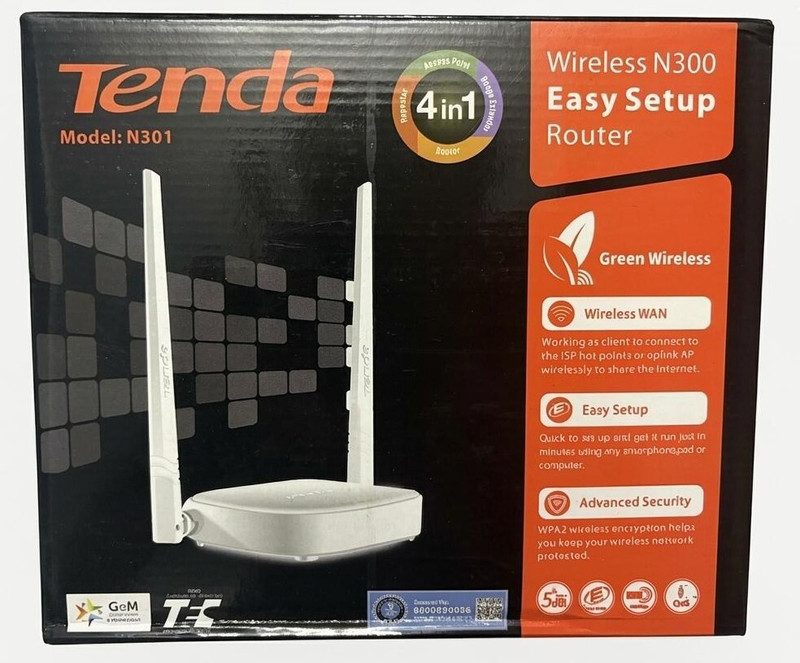 Tendra N301 Wireless Router 2.1 GHz 300 Mbps Wifi Speed NA NA(White)