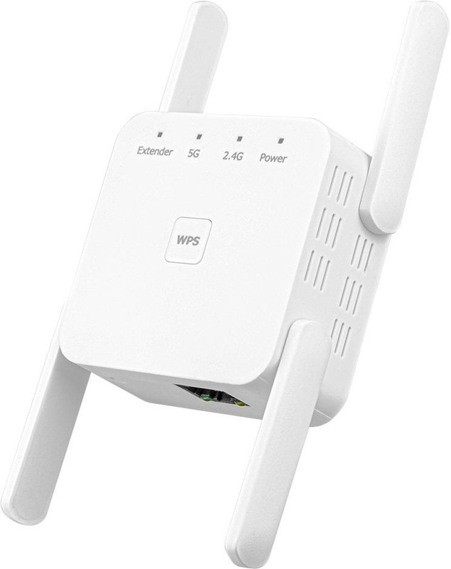 AUSHA AC1200 Dual Band WiFi Repeater| Range Extender, Boost Signal Strength WiFi Range Extender 2.4 GHz 1200 Mbps Wifi Speed Dual Band Both (Ethernet and ADSL)(White)