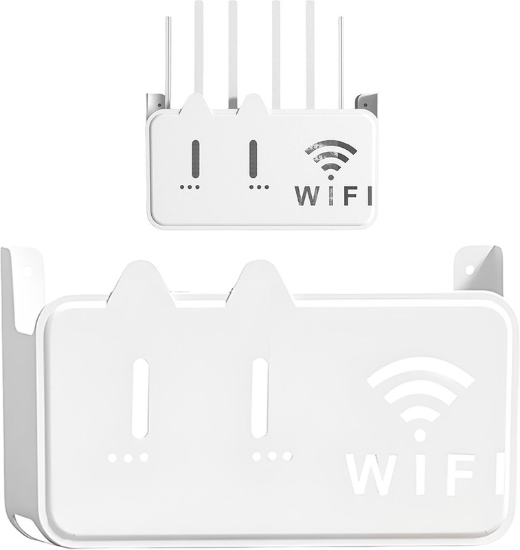 SUPVOX Acrylic Router Rack Mount Wall Mounted Adhesive Holder for Set Top Box Mesh Router 0 GHz 100 Mbps Wifi Speed NA External Antenna NA(White)