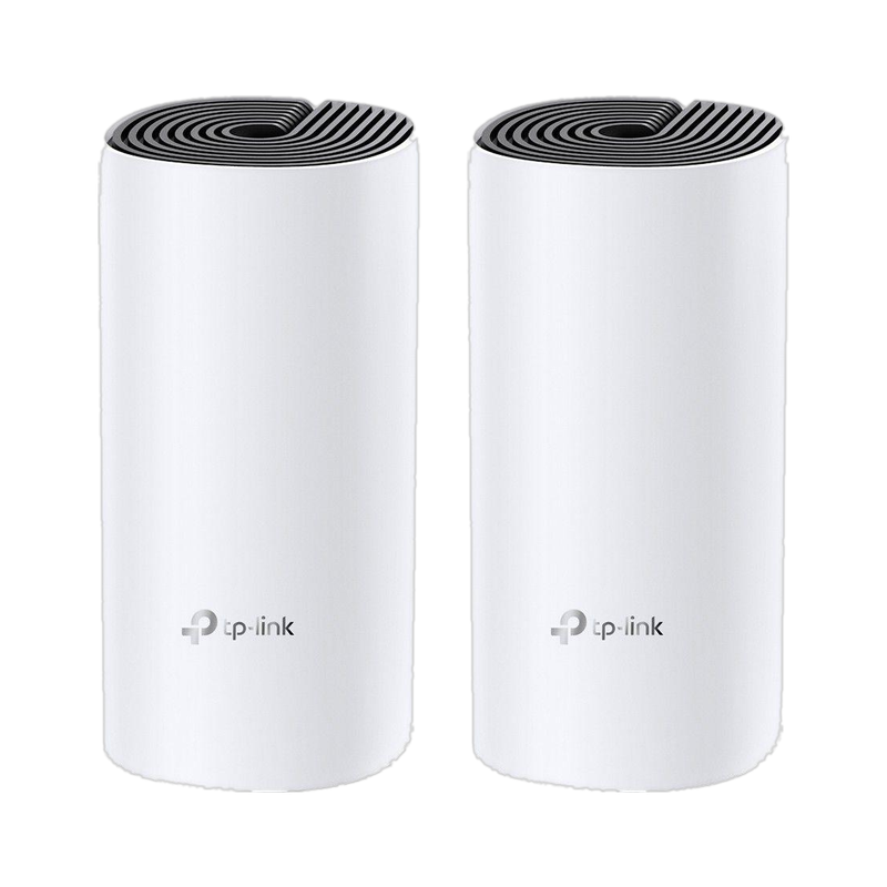 TP-Link Deco M4 (2-Pack) Mesh Router 2.4 GHz, 5 GHz 1200 Mbps Wifi Speed Dual Band Internal Antenna Ethernet (Cable Broadband)(White)