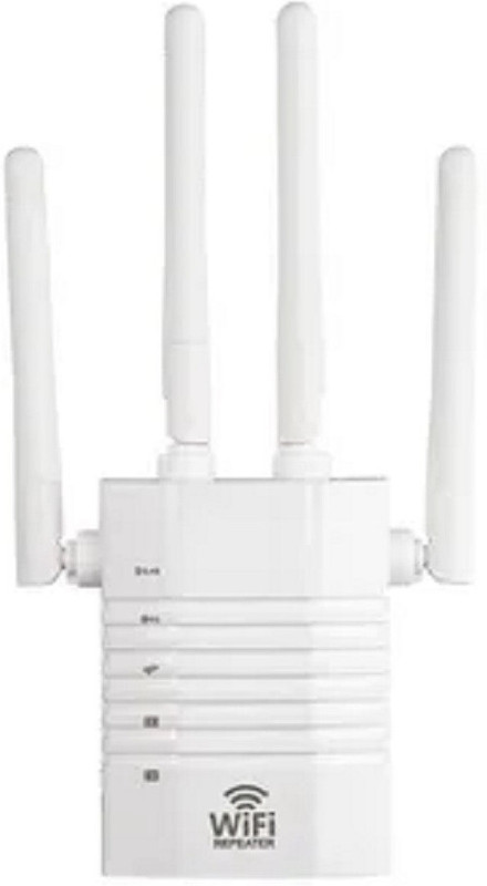 MARS WiFi Range Extender|Connects Up to 20 Devices|Repeater & Access Point|4 Antennas WiFi Range Extender 2.4 GHz 300 Mbps Wifi Speed Dual Band External Antenna Access Point Mode(White)