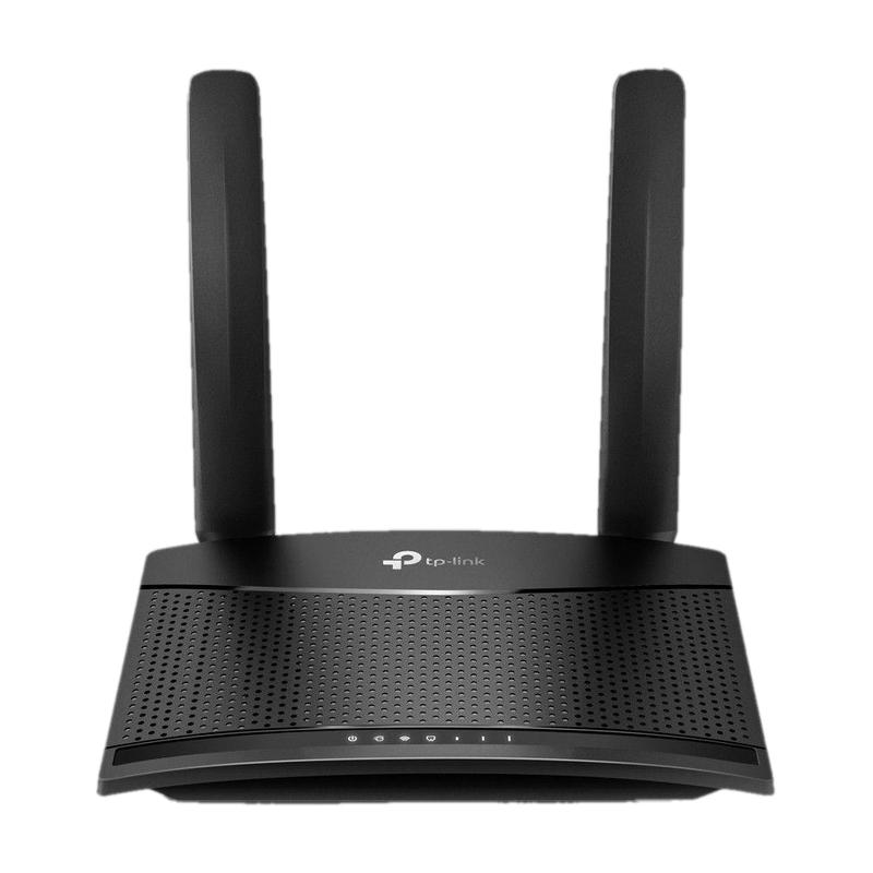 TP-Link TL-MR100 4G Router 2.4 GHz 300 Mbps Wifi Speed Single Band External Antenna Ethernet (Cable Broadband), MiFi (Sim Based)(Black)