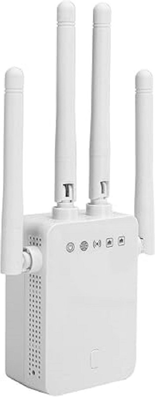 MARS 4-Antenna WiFi Extender | Boost Speed & Range for Seamless Streaming Anywhere WiFi Range Extender 0 GHz 0 Mbps Wifi Speed Dual Band External Antenna NA(White)