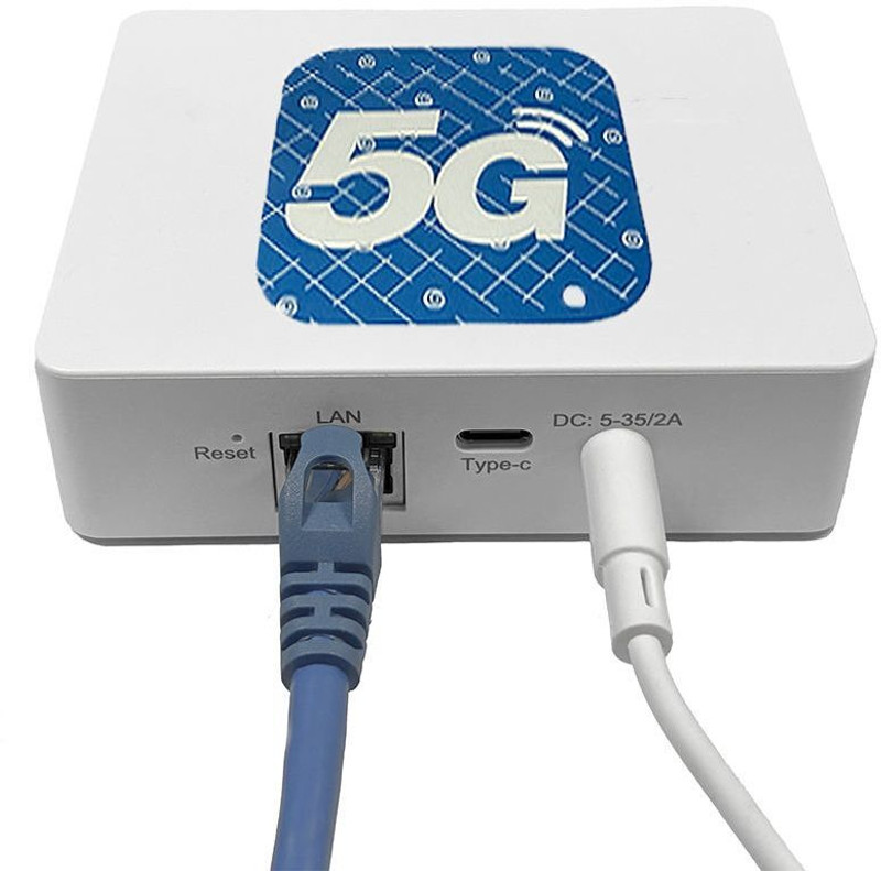 BAILING 4G 5G NR SA/NSA Wi-Fi6 Dual Band 5G SIM WORK Router 5 GHz, 2.4 GHz 1000 Mbps Wifi Speed Dual Band Internal & External Antenna Ethernet (Cable Broadband)(White)