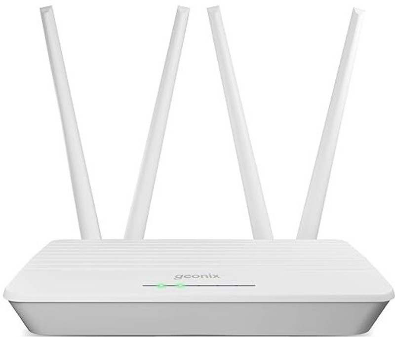 GEONIX GXWR4-5G 4G Router 2.4 GHz 300 Mbps Wifi Speed Single Band External Antenna NA(White)