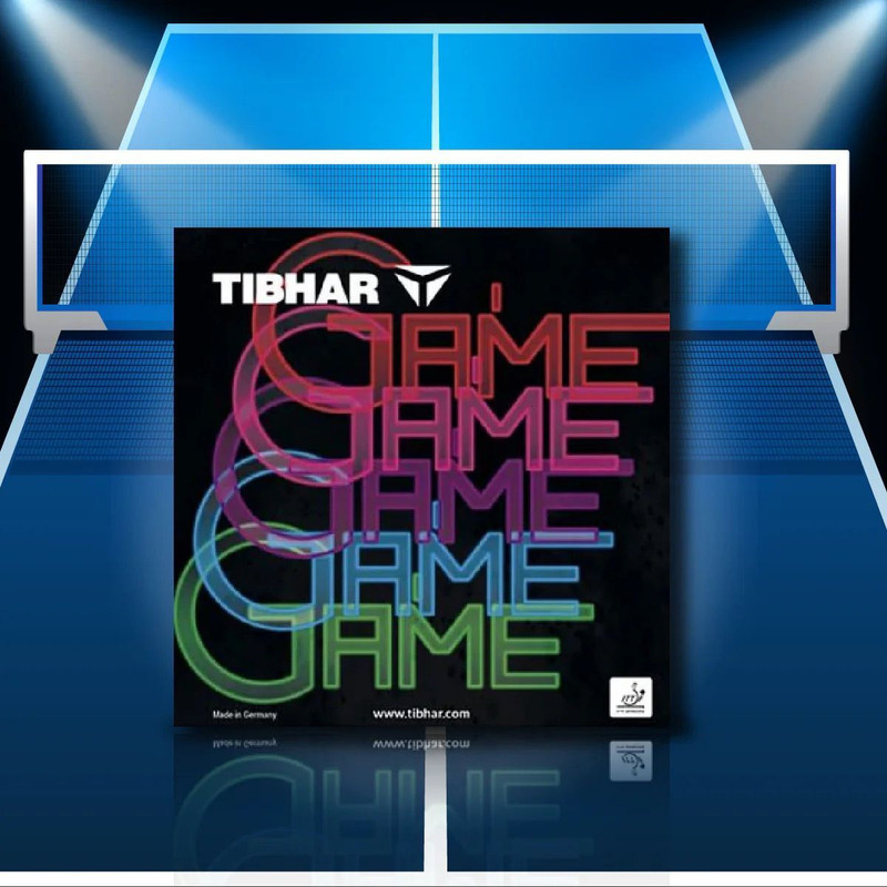TIBHAR Game, Medium-Soft Sponge, High Control & Spin, ITTF Certified, 2 mm Table Tennis Rubber(Black)