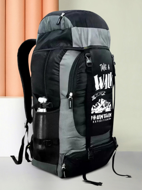 SASCO UNISEX Water Proof Mountain /Hiking/Trekking/Camping Bag/Backpack Rucksack  - 70 L(Grey, Black)