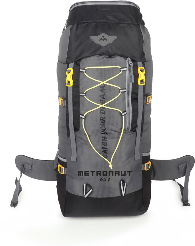 METRONAUT Trekking Bag For Hiking/Camping/Outdoor Sports with Rain Cover Rucksack  - 65 L(Grey)