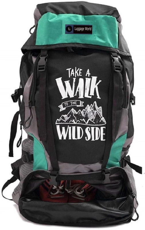 LUGGAGE WORLD New Adventure Series Trekking Water Proof Hiking Travel Luggage Backpack Bag Rucksack  - 55 L(Red, Black)