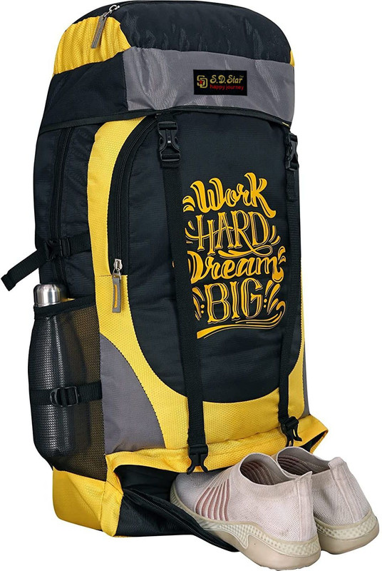 Sakshi Enterprises Water Proof Mountain Rucksack/Trekking Bag Rucksack  - 65 L(Yellow)