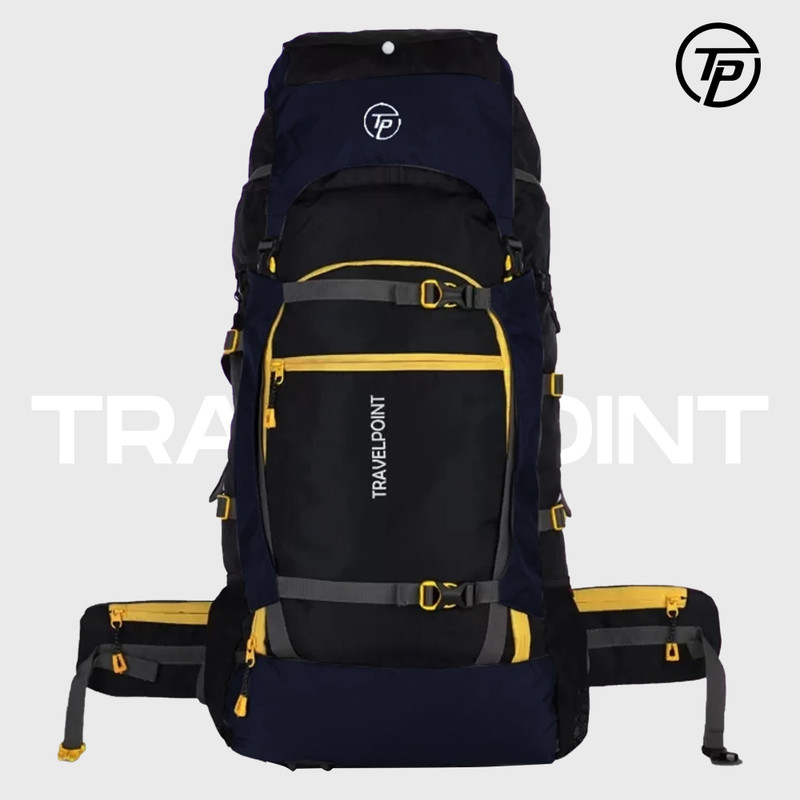 TRAVEL POINT WATERPROOF TREKKING BAG HIKKING BACKPACK FOR TRAVEL & OUTDOOR Rucksack  - 60 L(Grey)
