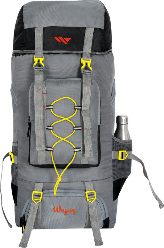 Wayaq Tourist Travel Backpack for Outdoor Sport Trekking Hiking Camping Mountaineering Rucksack  - 80 L(Blue, Black, Yellow)