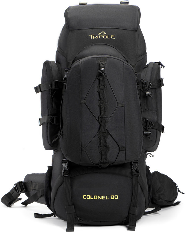 Tripole Colonel (With Detachable Day Pack) Rucksack  - 95 L(Black)