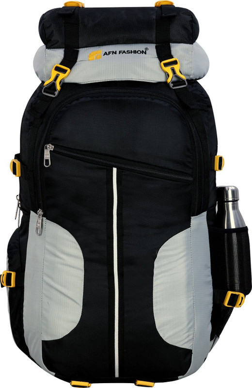 AFN FASHION 80L TRAVEL BACKPACK FOR OUTDOOR SPORT HIKING BLACK Rucksack Rucksack  - 80 L(Grey, Black)