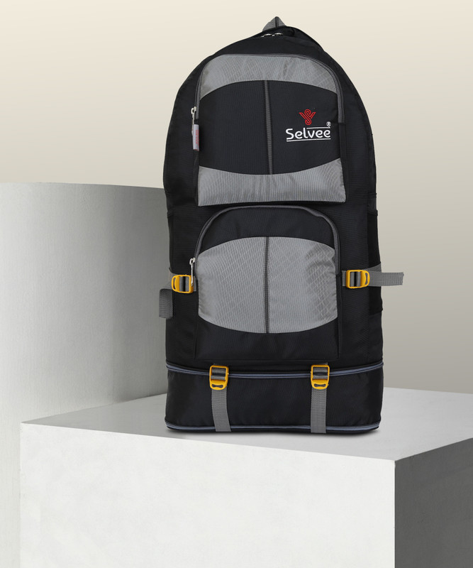 selvee Travel Rucksack Backpack for Sport Camping Hiking Trekking Bag For Men and Women Rucksack  - 65 L(Black)