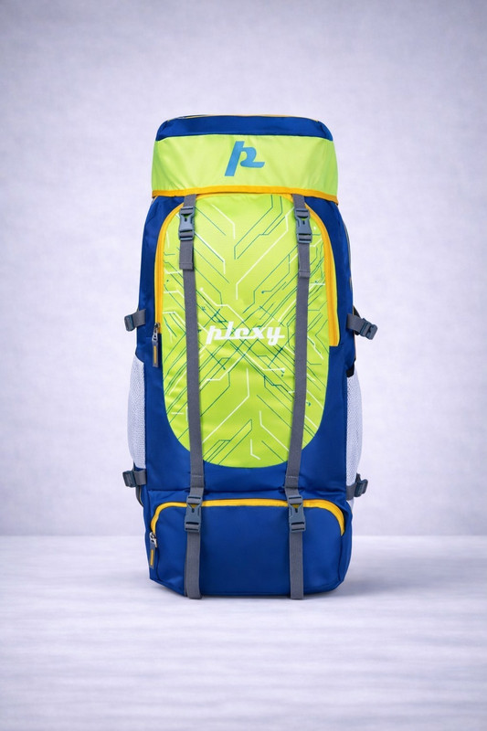PLEXY TILTY STUUDED BAGPACK WITH SHOE COMPARTMENT 65 L Backpack(Blue)