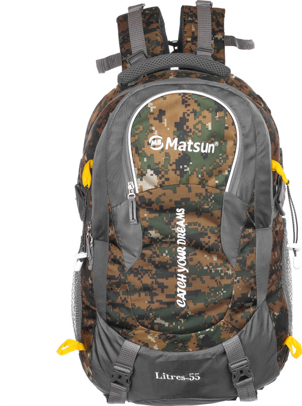Matsun Large 55 L Laptop Backpack Premium Waterproof Bag For Travelling Trekking Rucksack  - 55 L(Brown)