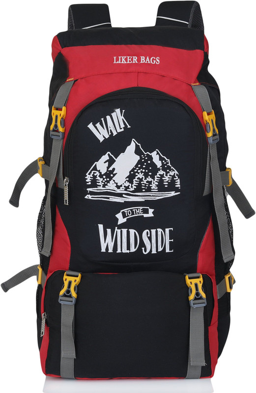 GOOD LIKE TRAVEL LUGGAGE Expandable Travel Rucksack for Outdoor Sport Camping Hiking Trekking Bag Rucksack - 65 L(Red)