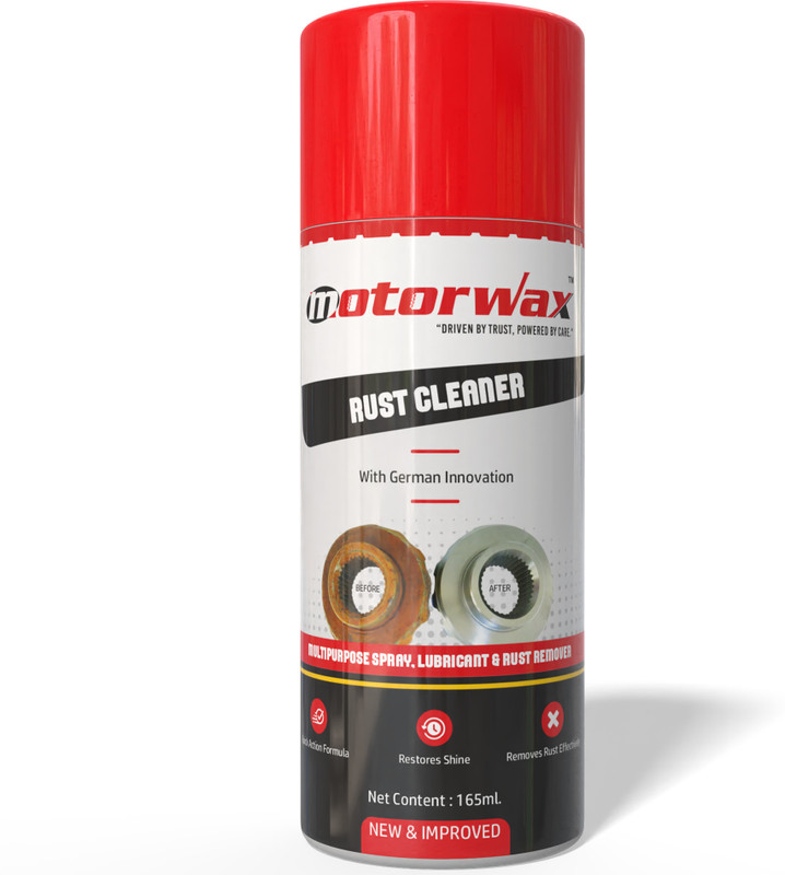 Motorwax Rust Cleaner - Powerful Rust Remover & Surface Restorer for Metal Rust Removal Aerosol Spray(165 ml)