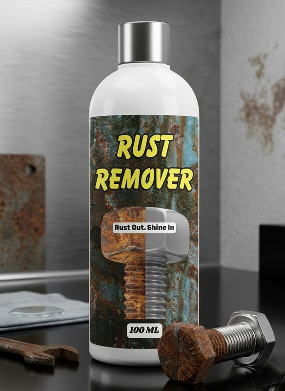Ornika Rust Remover Liquid 100ml for Metal Tools Bike Car Parts Fast Cleaner Rust Removal Solution(100 ml)