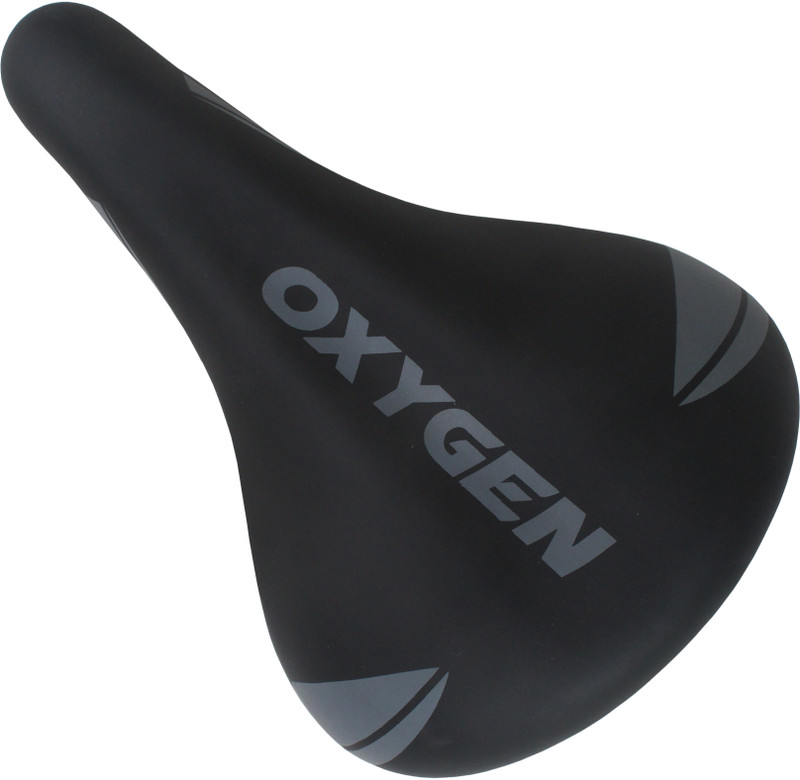 OXYGEN Bicycle Seat 260×180mm | Stainless Steel Frame Comfortable MTB Bike Saddle(Black)