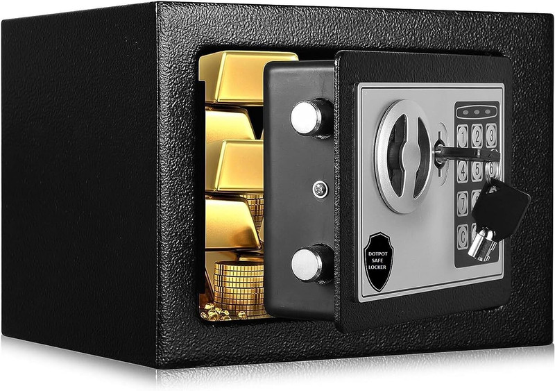 Windwarrior Steel Electronic Safe Locker with Digital Password Lock and Manual Override Key Safe Locker(Digital)