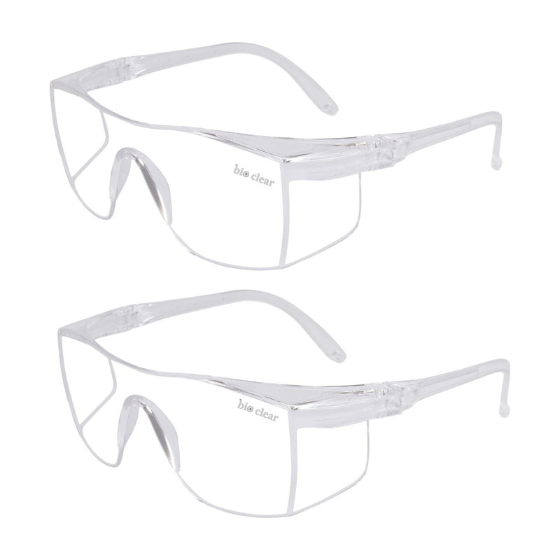 bio clear 2 safety wrap around Eye safety goggles full cover Laboratory, Wood-working, Power Tool  Safety Goggle(Free-size)