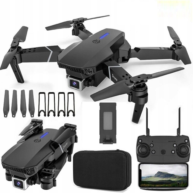 MOXI 4K drone WiFi Dual Camera Drone for Adults & Kids with 1 Batteries and Toy Drone Drone