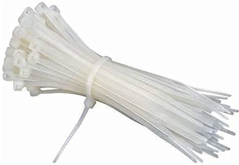 TOOLBUX Plastic Strip Cable Zip Ties Nylon Self Locking Wire Ties 12 inch Black 300mm Luggage Strap(White)