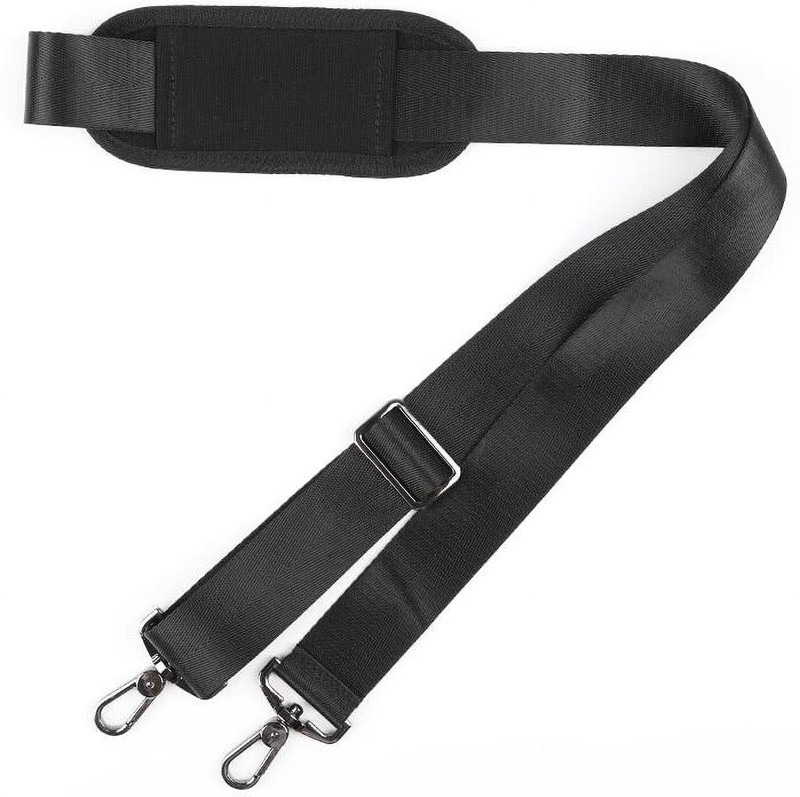 Saco 60 Inch Nylon Silk Material Shoulder Strap with Shoulder Pad Metal Swivel Hooks Luggage Strap(Black)