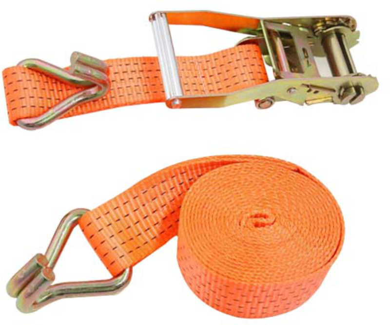 SHREEJI LIFTING LASHING RETCHAT BELT 50MM X 10 METER Safety Lock(Orange)