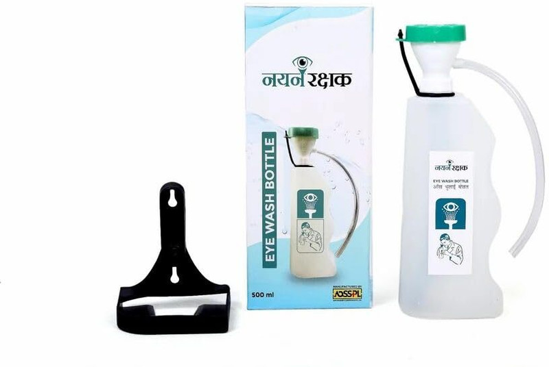 NAYAN RAKSHAK Eye Wash Bottle, Squeeze Bottle Watering Can Eye Wash Bottle (Pack Of 01 Set) Safety Shower