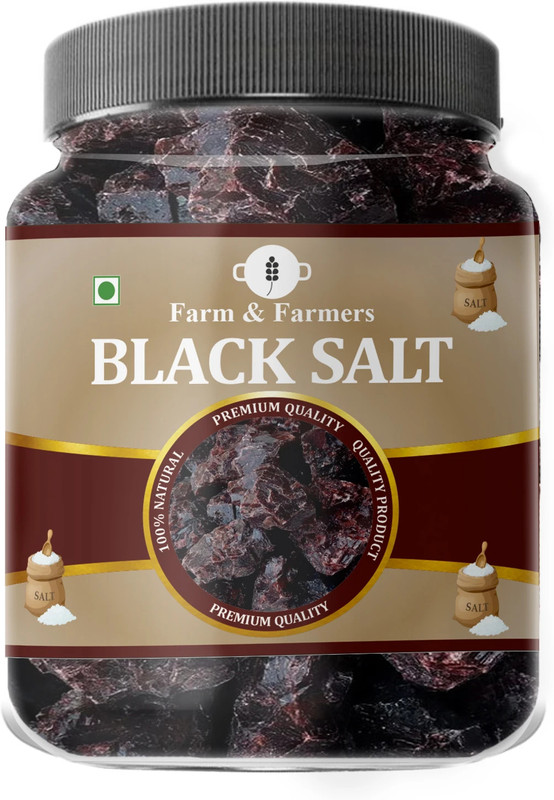 Farm & Farmers Pack of 1 | 900 G | Black Salt Whole/Kala Namak Black Salt(900 g)