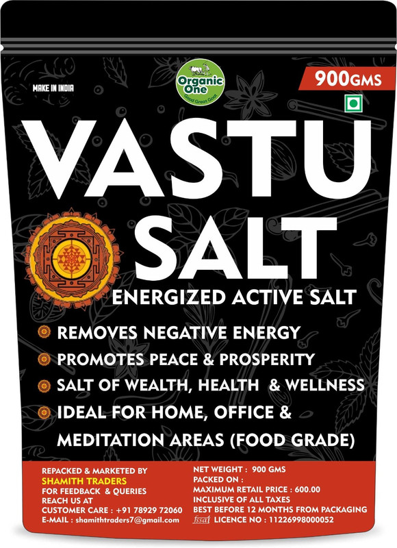 Organic One Vastu Sea Salt - 900g | Salt of Wellness | Removes Negative Energy Sea Salt(900 g)