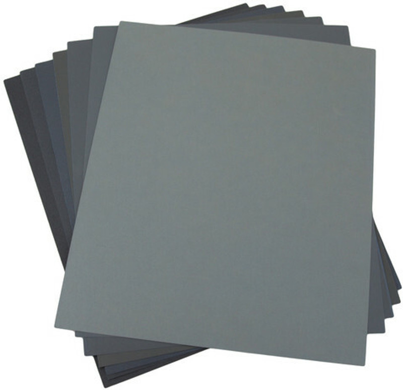 onneyretail Sand Paper Wet or Dry (Black) - Set 6 SheetS Emery Sandpaper(1000, 1500, 2000 Pack of 6)