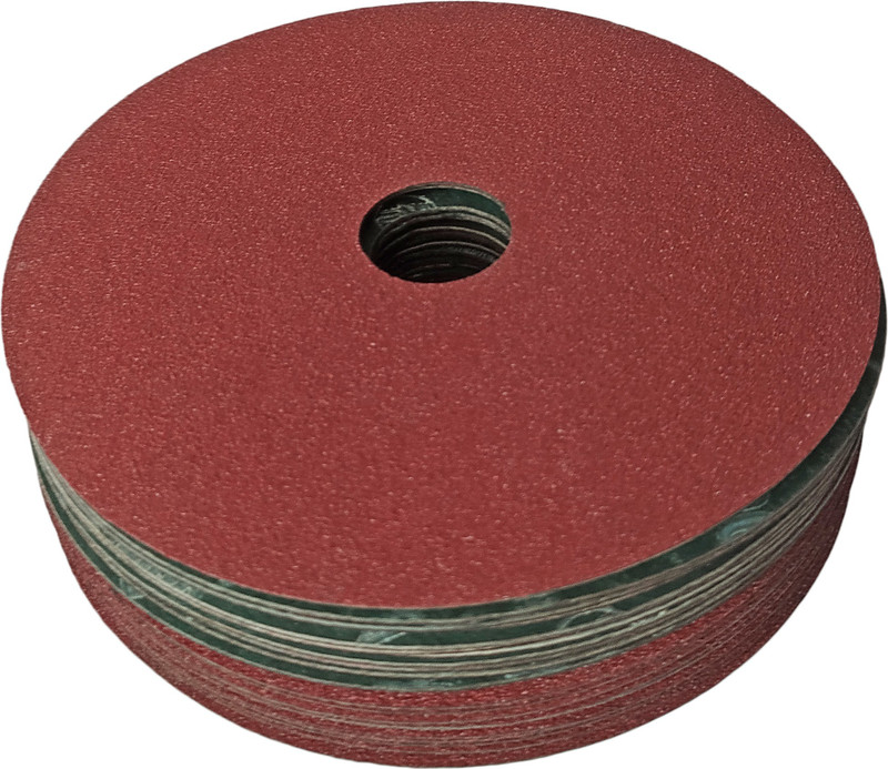 Inditrust 25pc 5inch (125mm) Fiber Sanding Disc P100 (100 Grit) for Metal polishing Aluminum Oxide Sandpaper(P100 Pack of 25)