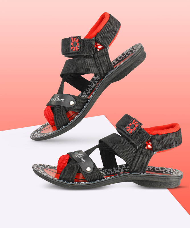 KANEGGYE Men Sports Sandals(Red , 6)
