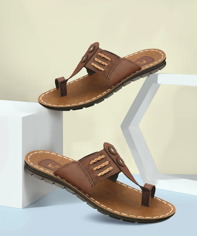FLITE Men Sandals(Brown , 10)