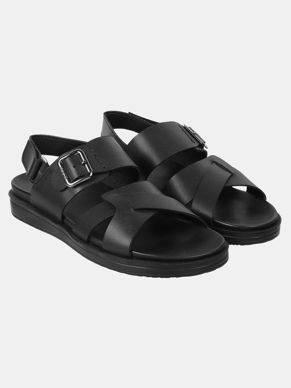 MOCHI Men Sandals(Black , 6)
