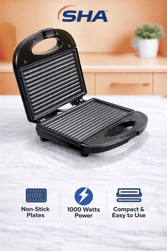 SHA Motherly Love Sandwich Maker-17 Toast Sandwich Maker(Black)