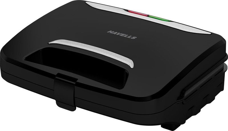 HAVELLS BigFill Crustino Sandwich Maker 900W with Food Grade NonStick Coated Sole Plates Toast Sandwich Maker(Black)