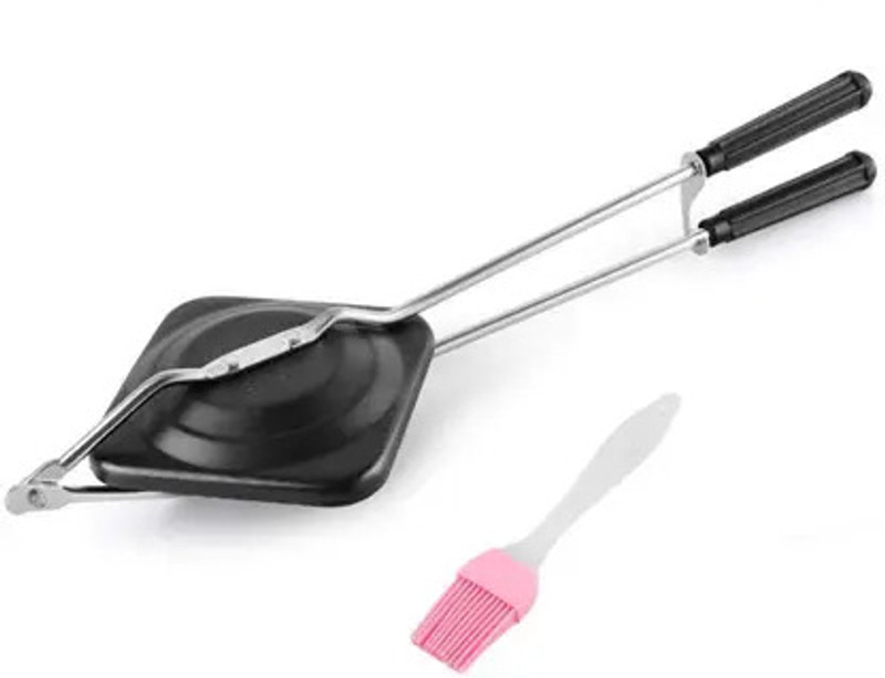 Exvora Enterprises Exvora's Plain Toaster with Silicone Brush Toast Sandwich Maker(Black)