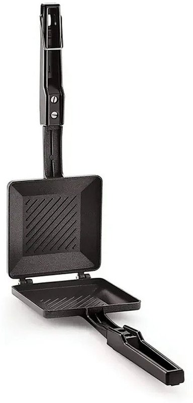 RECTITUDE Portable Gas Sandwich Maker for Crisp Grilled Sandwiches Compatibility with Gas Toast Sandwich Maker(Black)