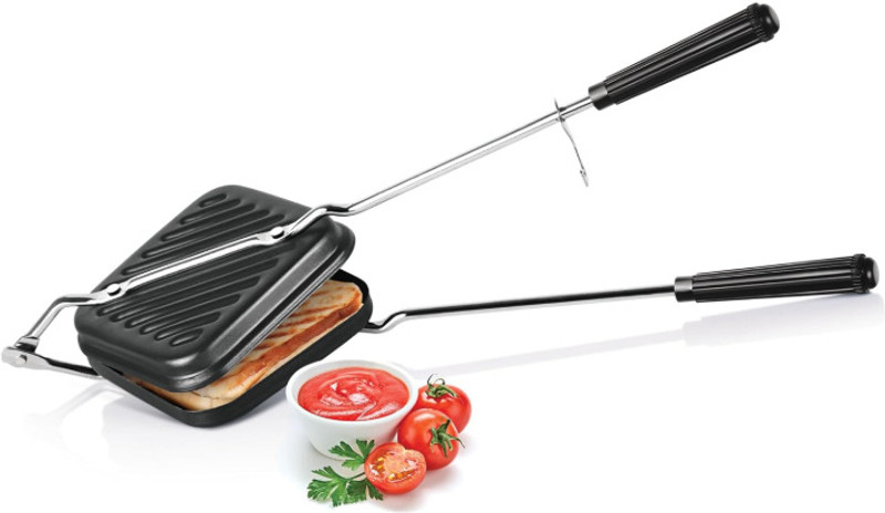Exvora Enterprises Exvora Non-Stick Gas Sandwich - Toaster Sandwich Maker for Grilled Sandwiches Grill Sandwich Maker(Black)