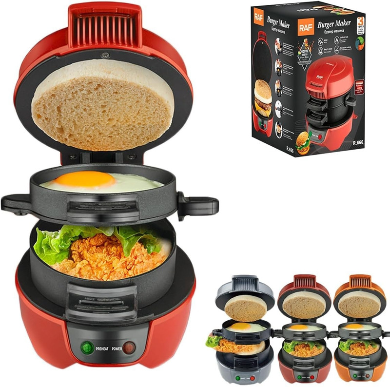 PRATYADH by Burger Maker Non-Stick Burger Maker Grill Sandwich Maker(RAD)