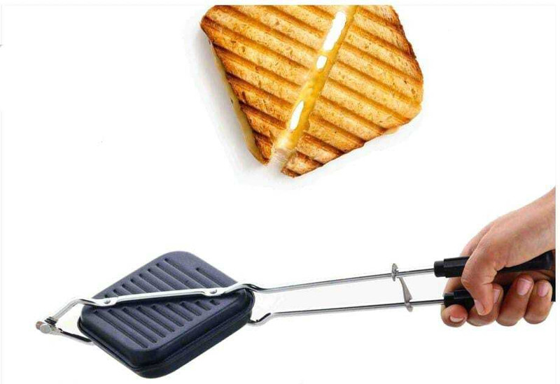 NSVL Non-Stick Grill Sandwich Toaster/Sandwich Maker/Gas Toaster/Gas Griller Grill Sandwich Maker(Black)