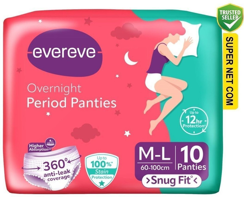 EverEve Ultra Absorbent, Heavy Flow Disposable Period Panties Size - XL-XXL Pantyliner
